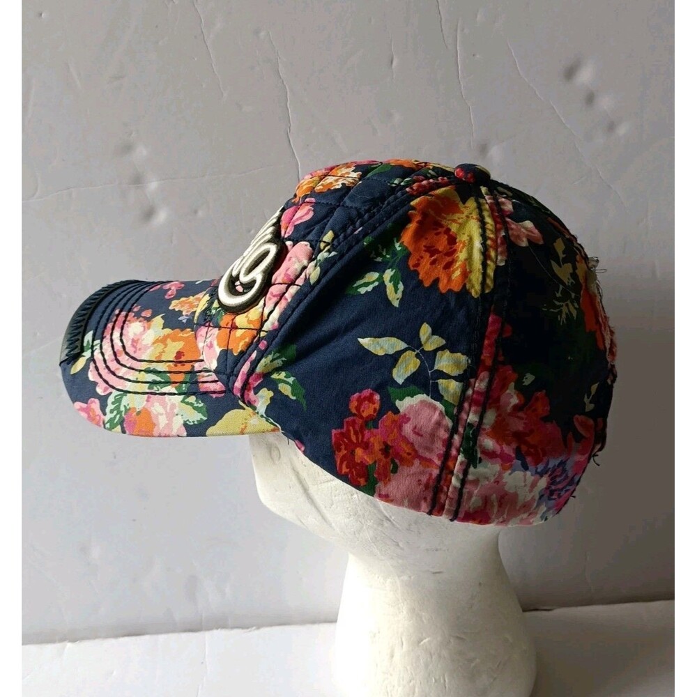 Robin Ruth Chicago Quilted Baseball Cap Floral Print Embroidered Snapback Hat - Picture 3 of 9
